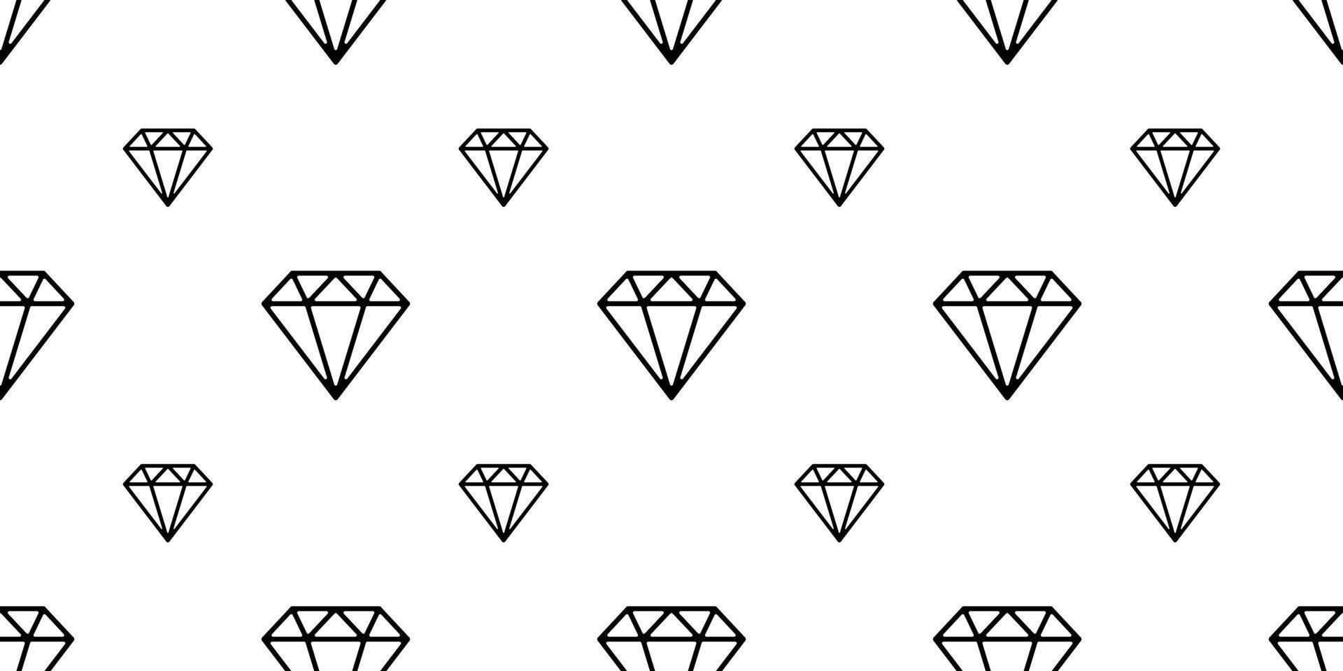 Diamant Juwel nahtlos Muster Kristall Schmuck isoliert Vektor Hintergrund Hintergrund Weiß