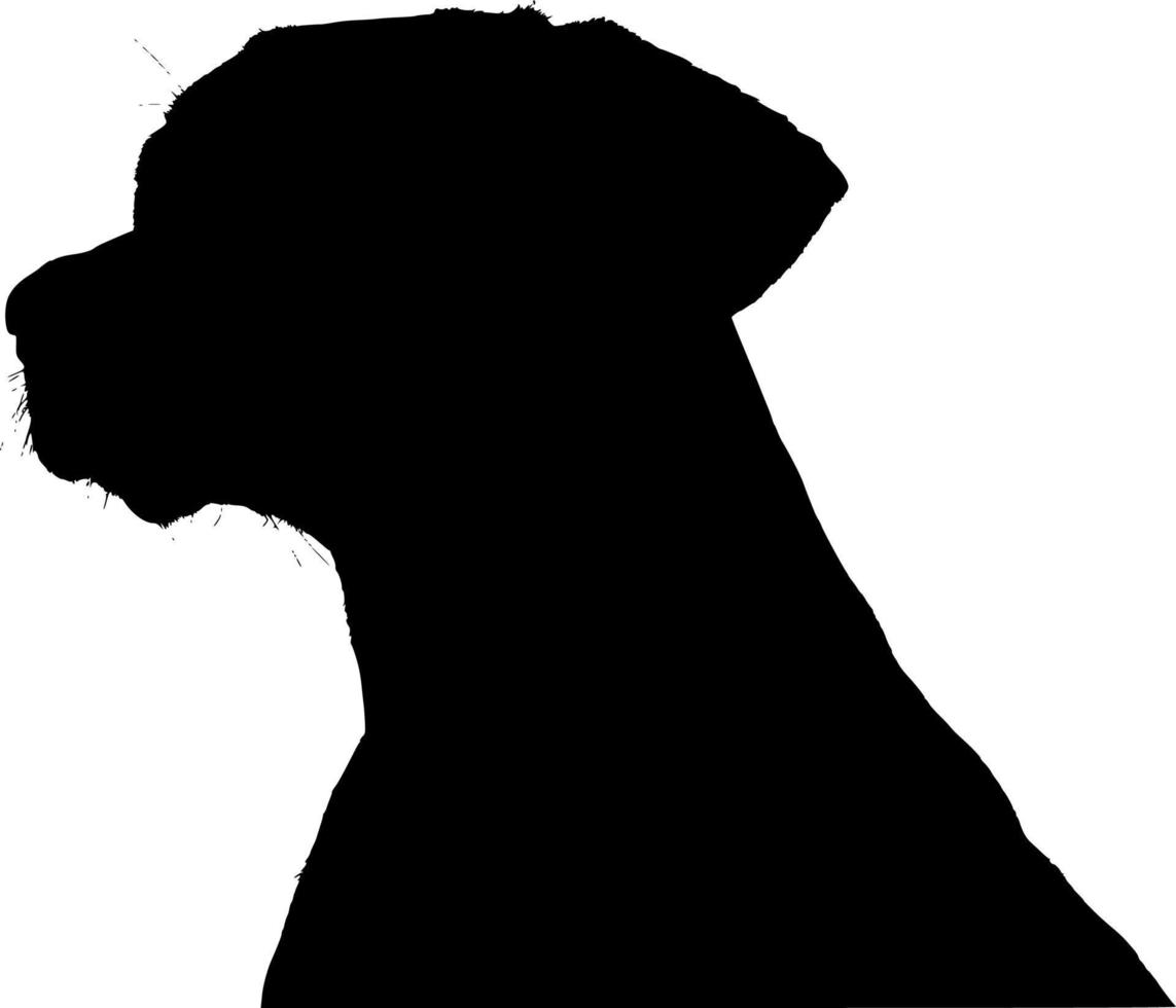 Vektor Silhouette von Hund auf Weiß Hintergrund