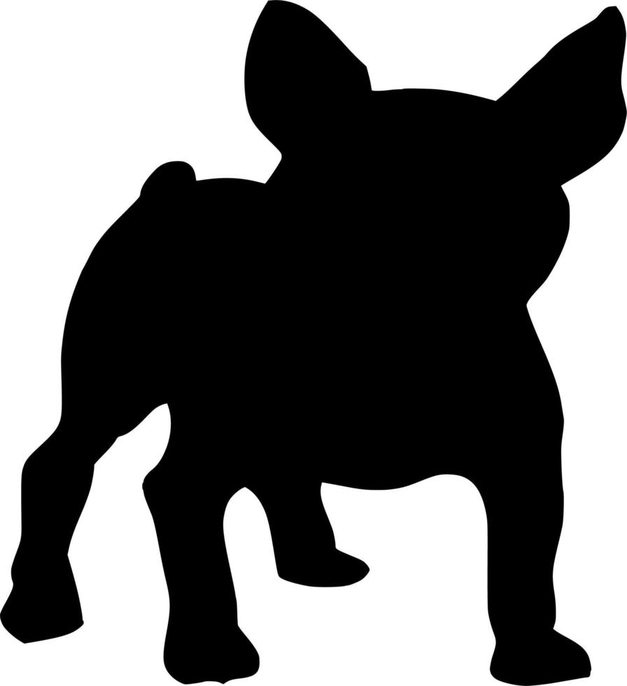 Vektor Silhouette von Hund auf Weiß Hintergrund