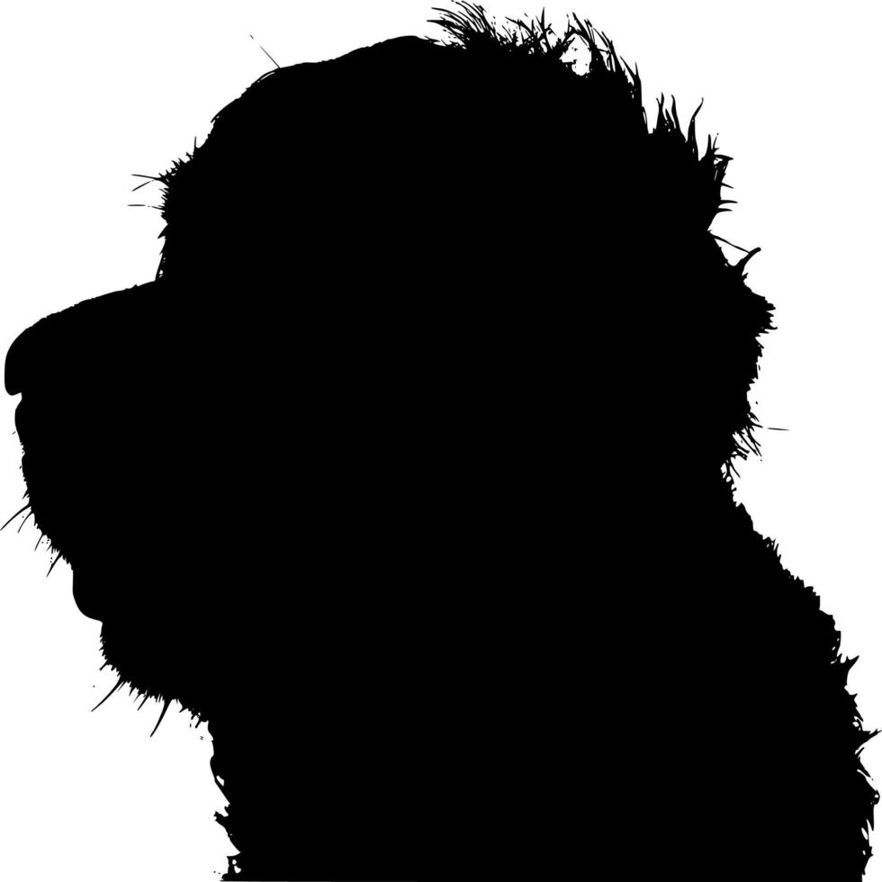 Vektor Silhouette von Hund auf Weiß Hintergrund