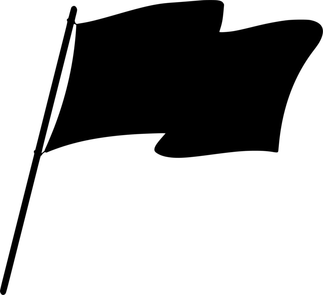 Vektor Silhouette von Flagge auf Weiß Hintergrund