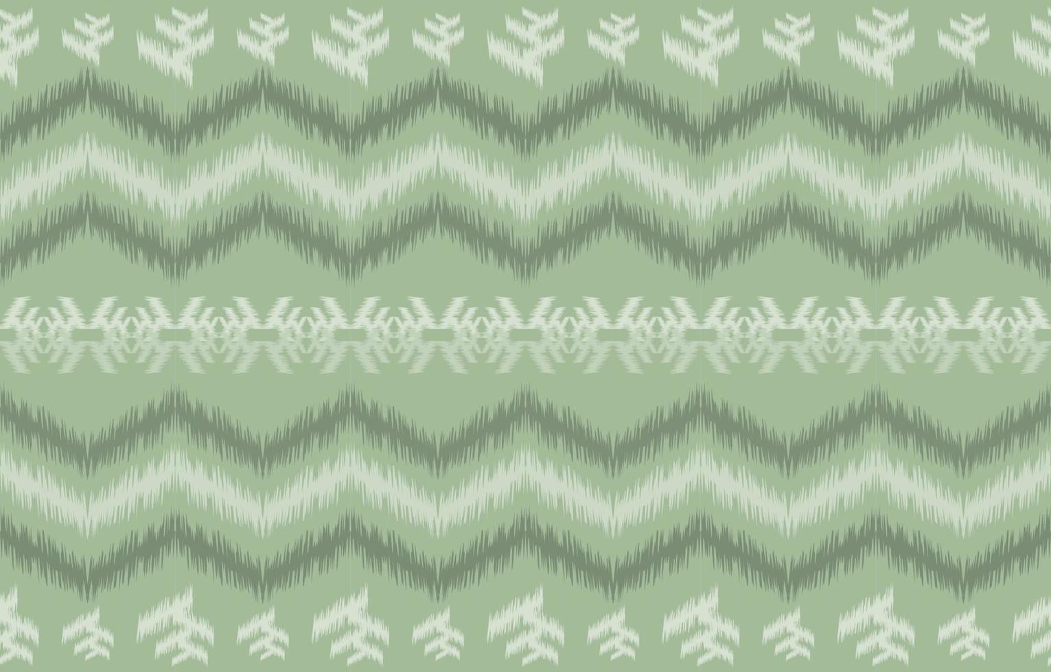 Grün Stoff Ikat nahtlos Muster geometrisch ethnisch traditionell Stickerei style.design zum hintergrund,teppich,matte,sarong,kleidung,vektor Illustration. vektor