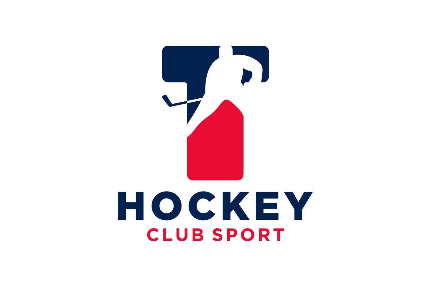 Vektor Initialen Brief t mit Eishockey kreativ geometrisch modern Logo Design.