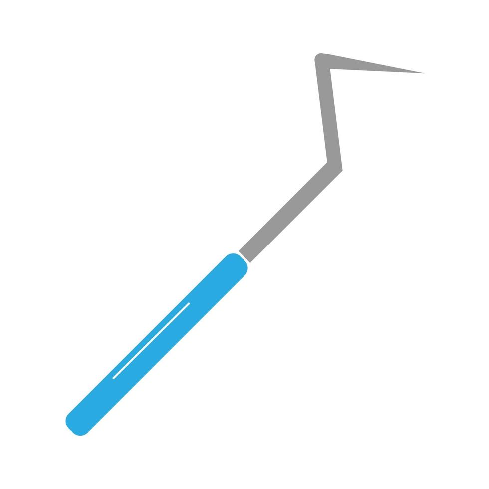 tandvårdssymbol och kirurgisk tandinstrumentillustration vektor