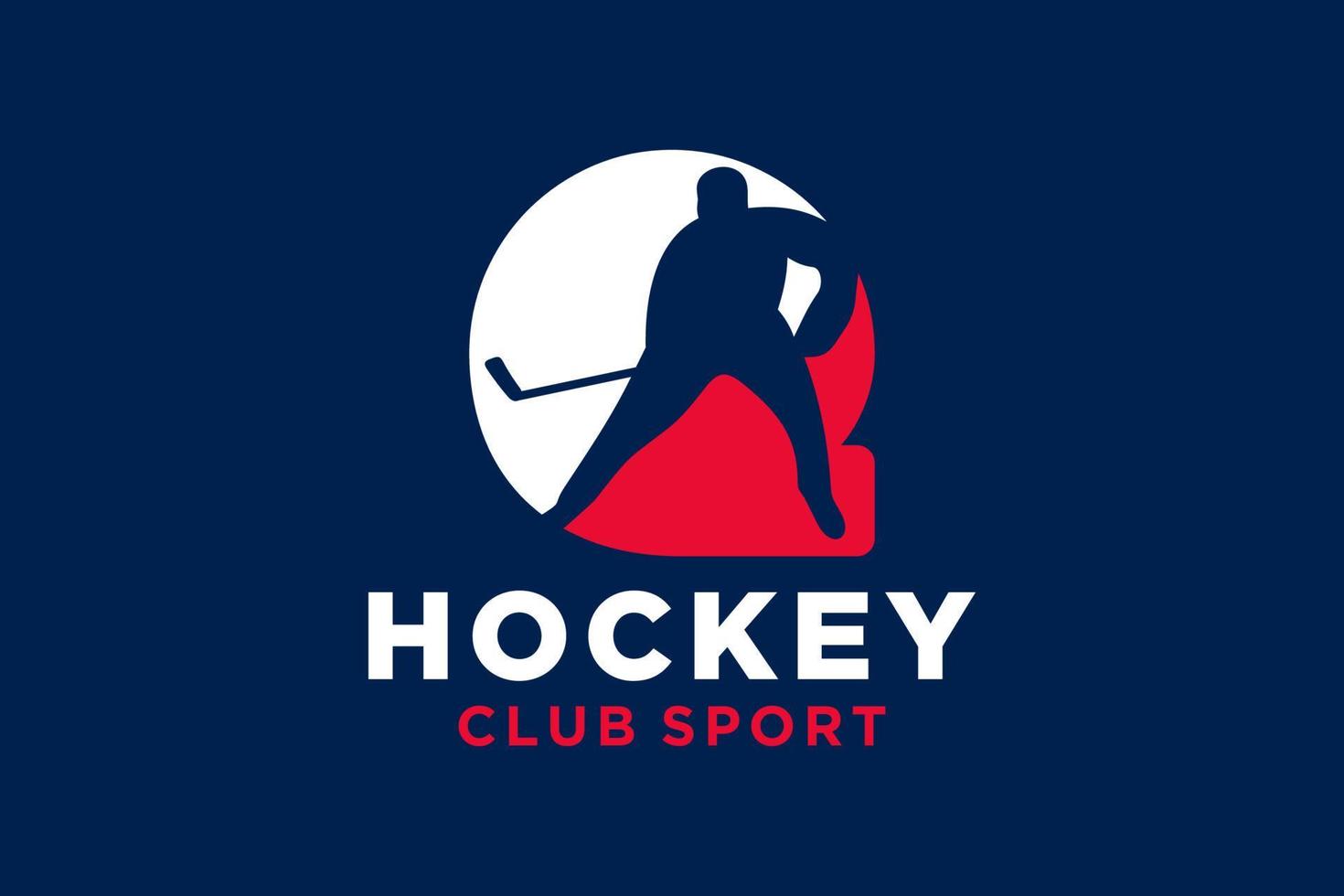 Vektor Initialen Brief q mit Eishockey kreativ geometrisch modern Logo Design.