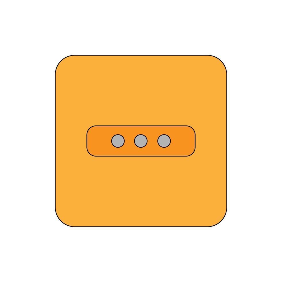 einfache Illustration des Steckdosensteckersymbols lokalisiert auf Hintergrund vektor