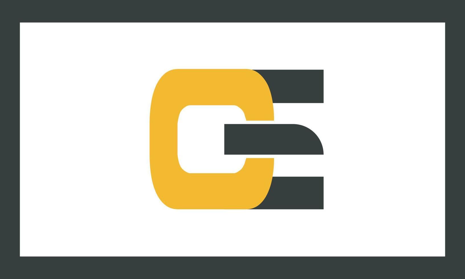 alfabetet bokstäver initialer monogram logotyp ce, ec, c och e vektor