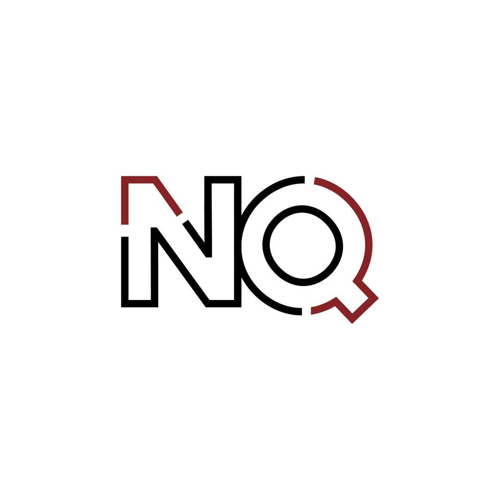 abstrakt Brief nq Logo Design mit Linie Verbindung zum Technologie und Digital Geschäft Unternehmen. vektor