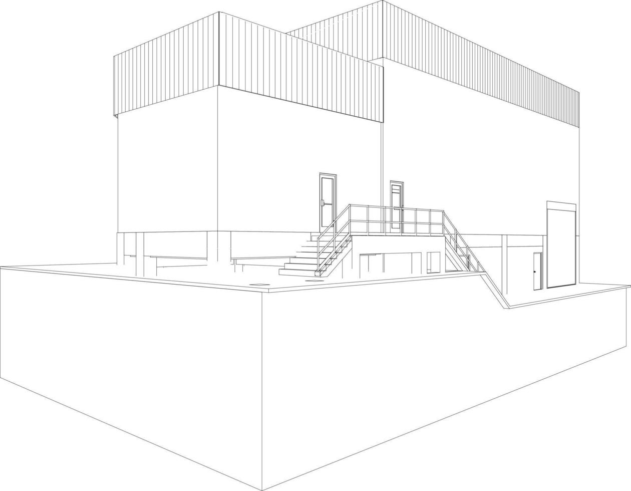 3D-Darstellung des Bauvorhabens vektor