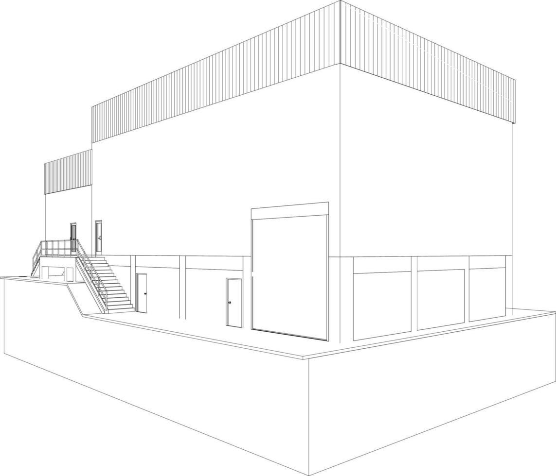 3D-Darstellung des Bauvorhabens vektor