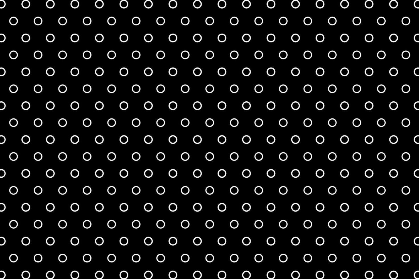 vit polka punkt ringa cirkel mönster med svart bakgrund vektor illustration