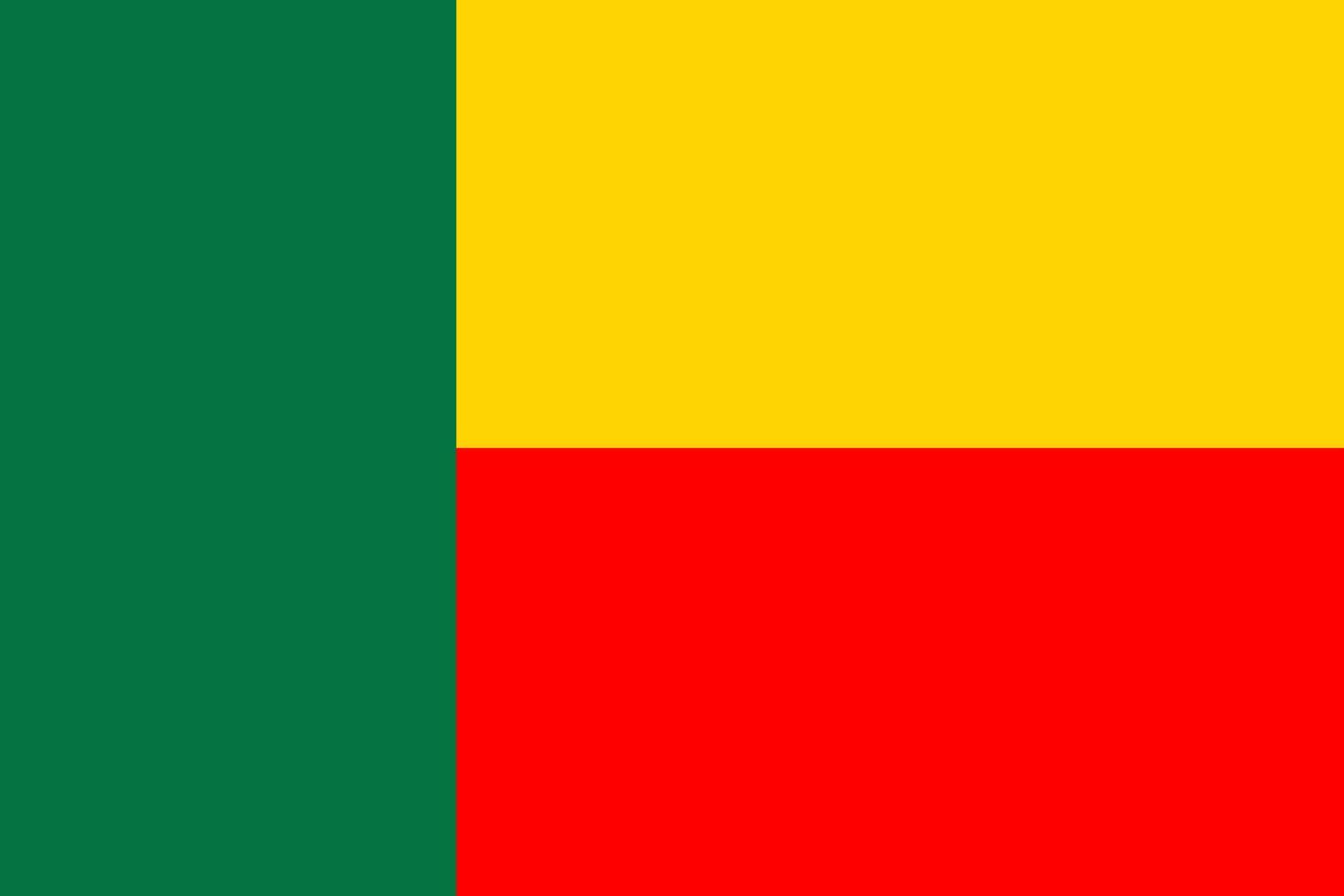 Vektor Flagge von Benin . Republik von Benin .