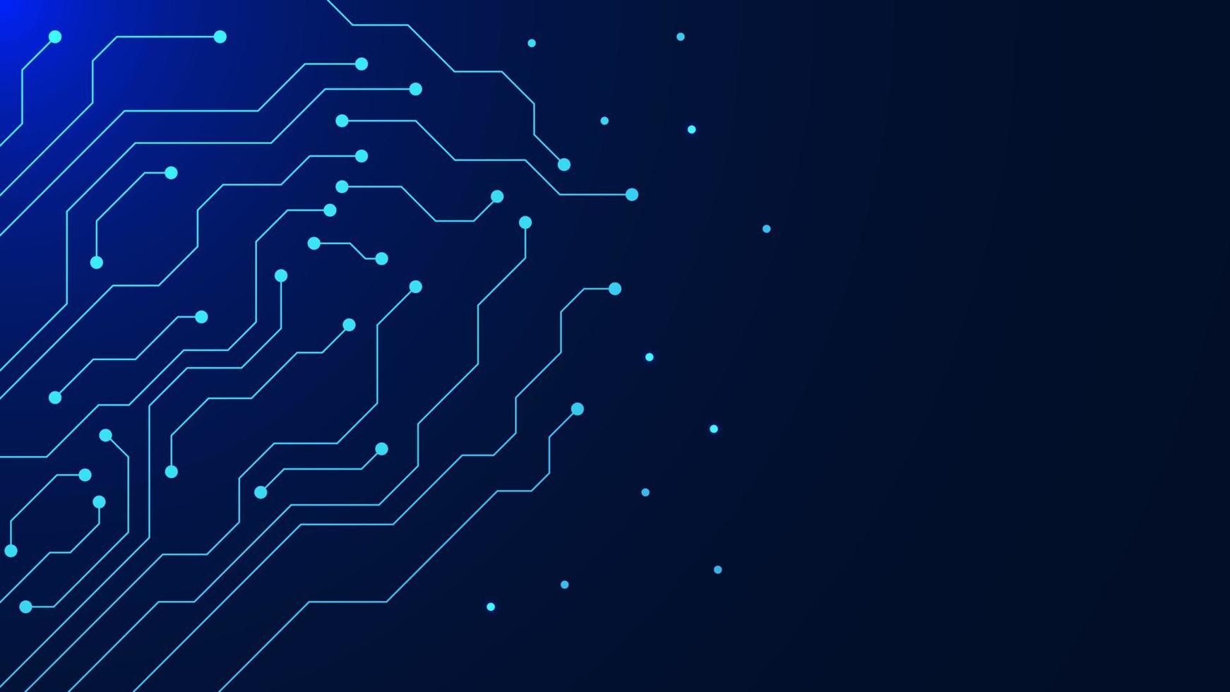 Technologie elektronisch Schaltkreis Tafel Textur auf Blau zum Ingenieurwesen Konzept Hintergrund. hoch Technik Vorlage Design. Vektor Illustration.