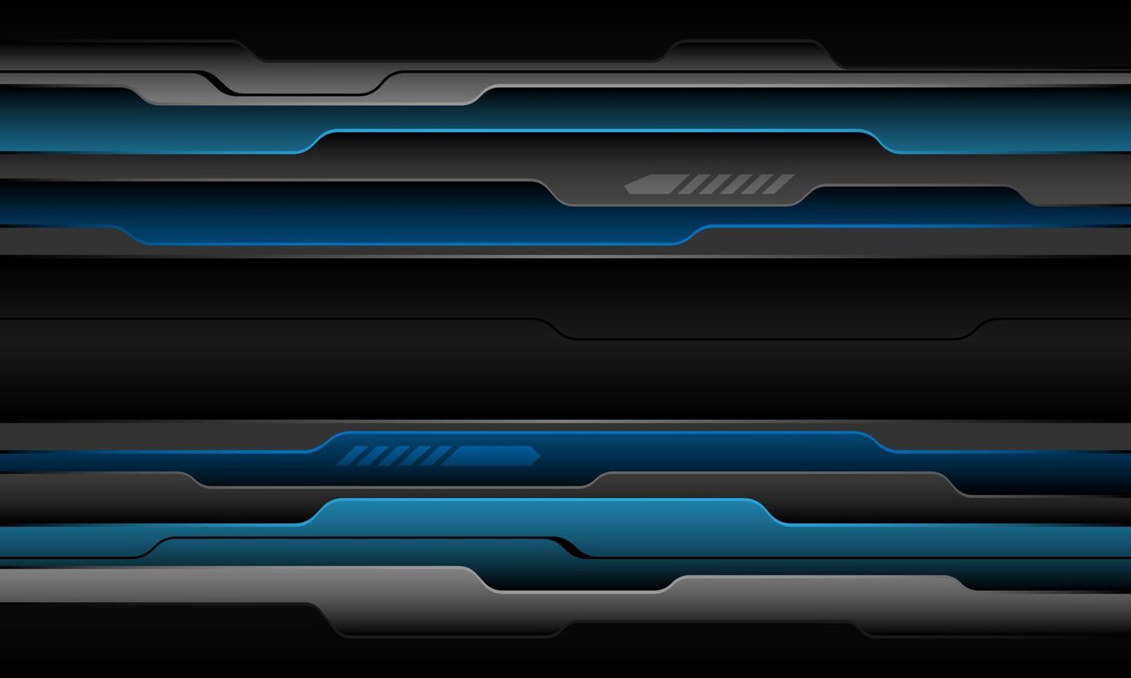 abstrakt Blau grau schwarz Cyber Linie geometrisch Schicht Überlappung Design modern futuristisch Technologie Hintergrund Vektor