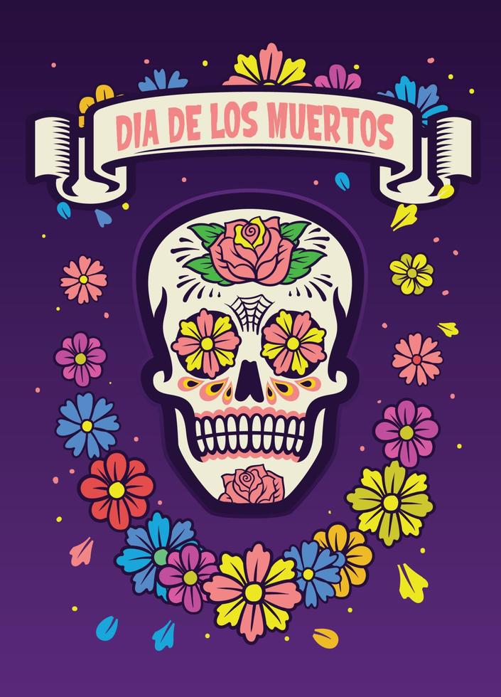 dia de los muertos affisch design vektor