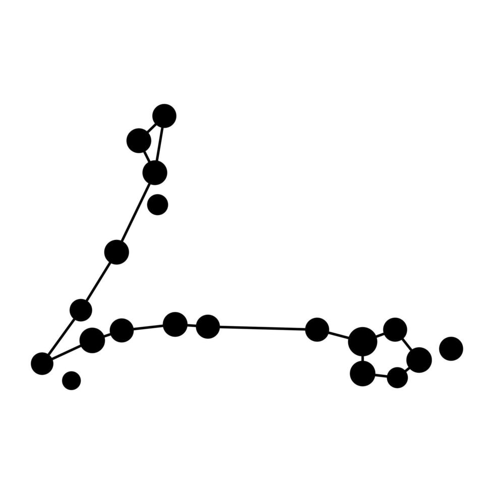 pisces konstellation Karta. vektor illustration.