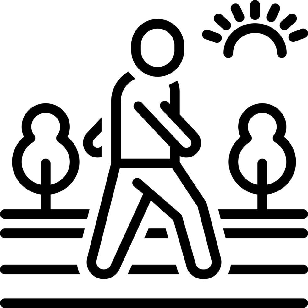 Linie Symbol zum Spaziergänge vektor