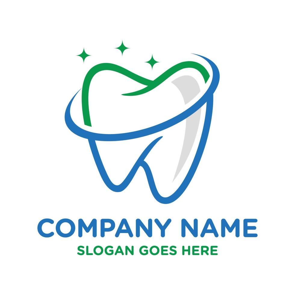 Zahn, Zahnheilkunde, Zahn Logo Design Vektor