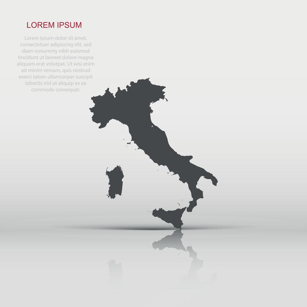 Italien Karte. Vektor Illustration im eben Stil