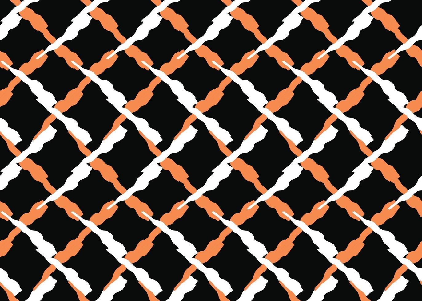 Vektor Textur Hintergrund, nahtloses Muster. handgezeichnete, orange, schwarz, weiße Farben.
