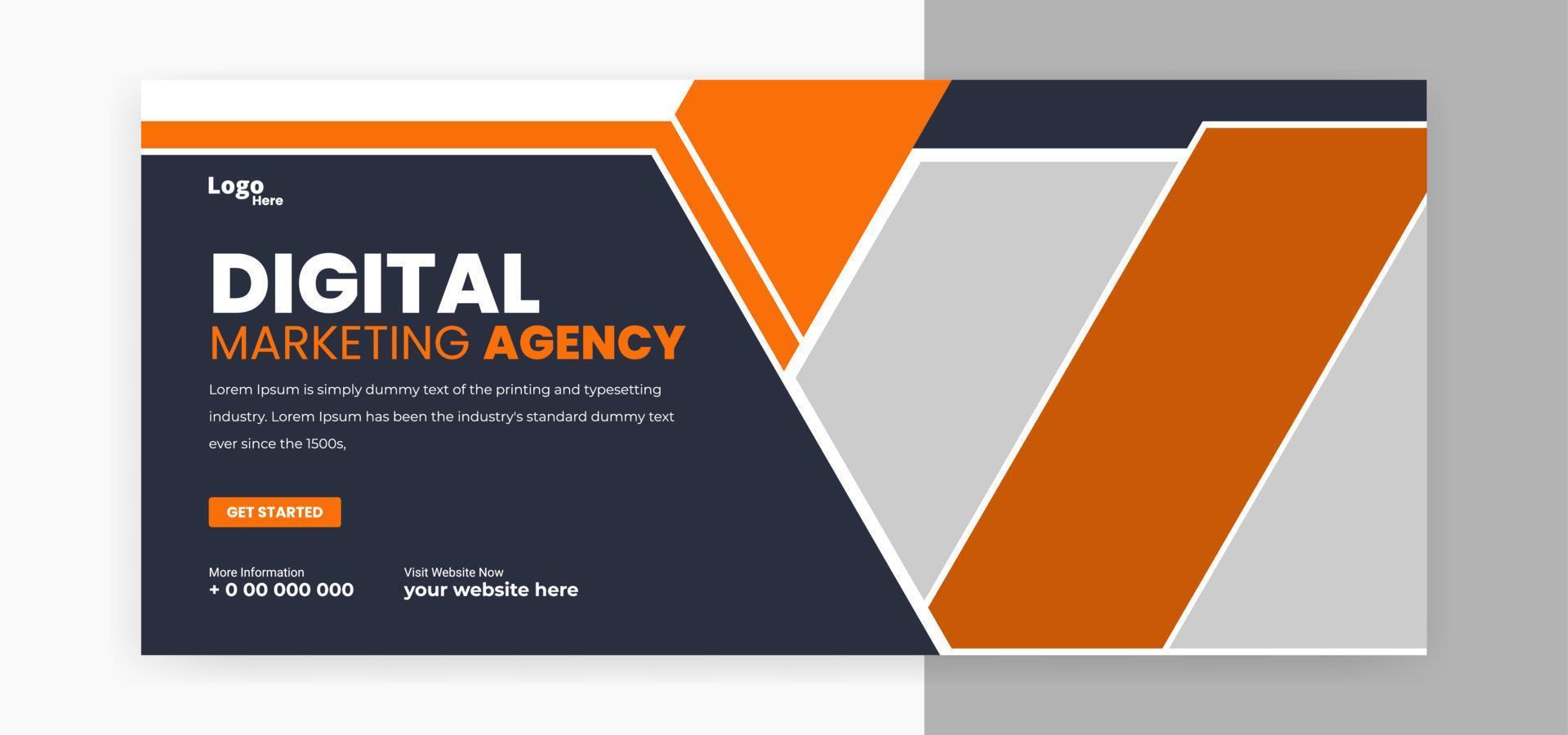 Digital Marketing Sozial Medien Startseite Banner Netz Banner Vorlage Design vektor