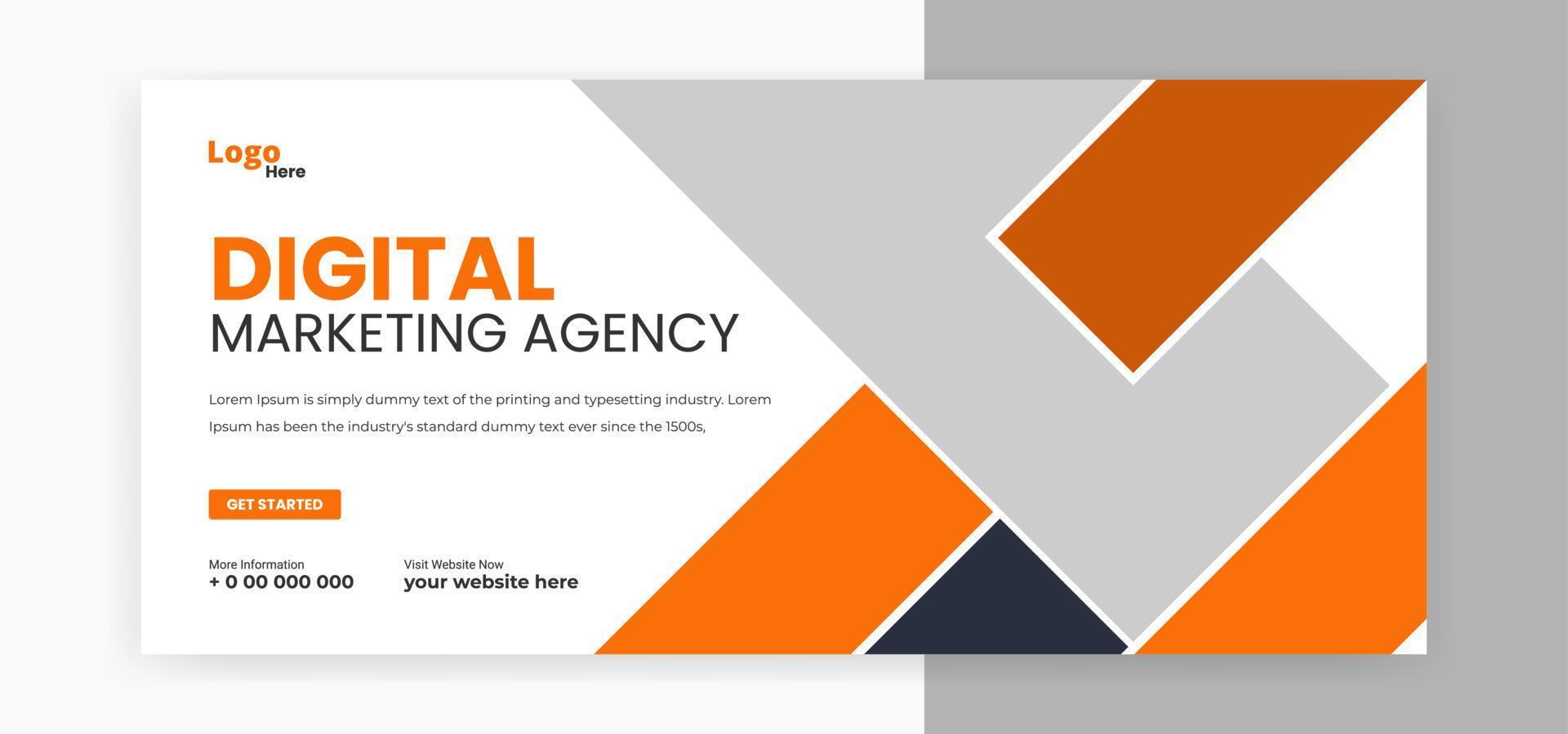 Digital Marketing Sozial Medien Startseite Banner Netz Banner Vorlage Design vektor