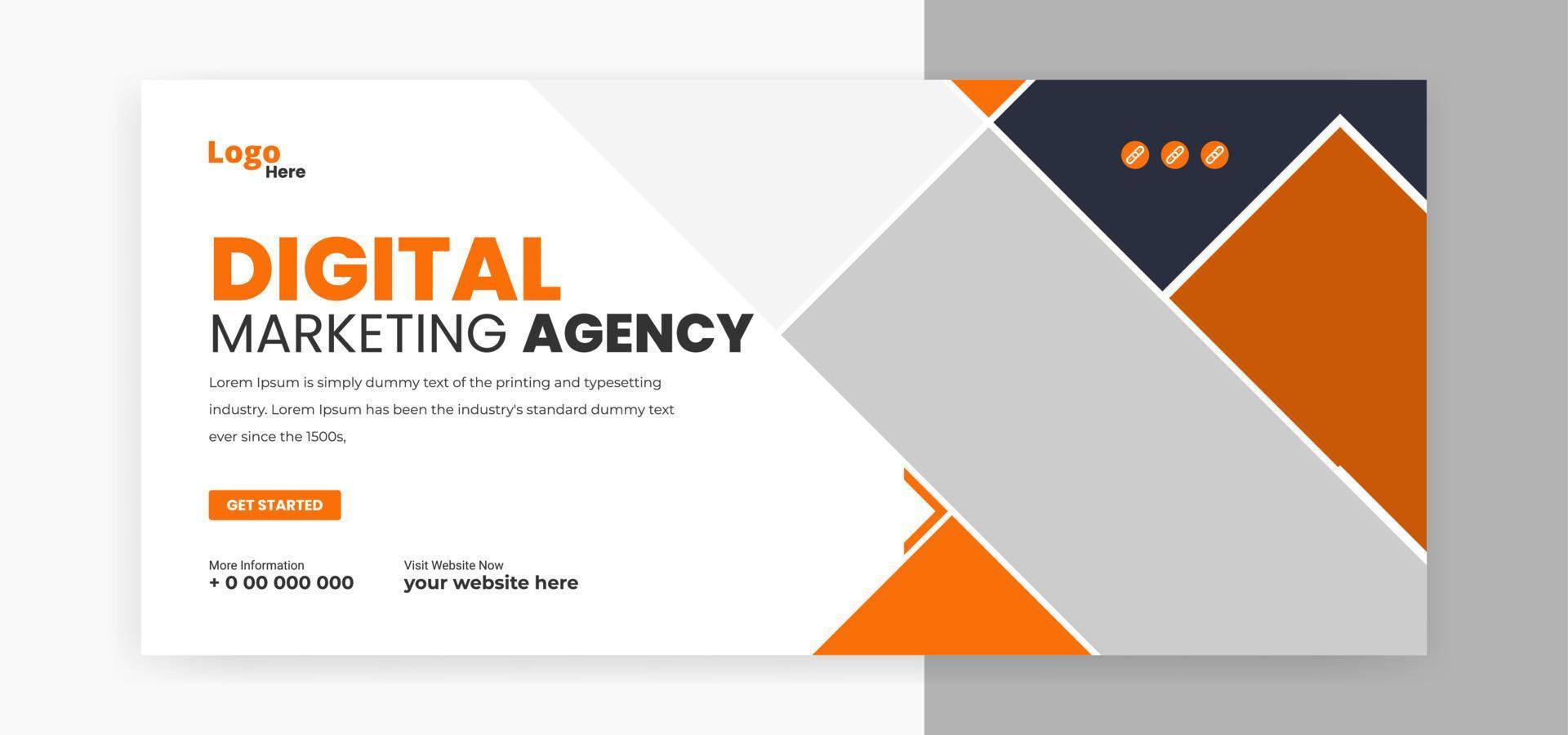 Digital Marketing Sozial Medien Startseite Banner Netz Banner Vorlage Design vektor