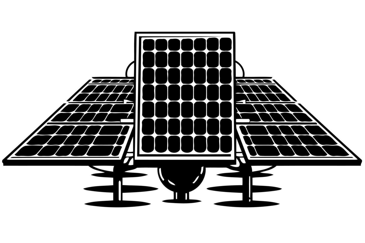 sol- energi paneler konceptuell vektor