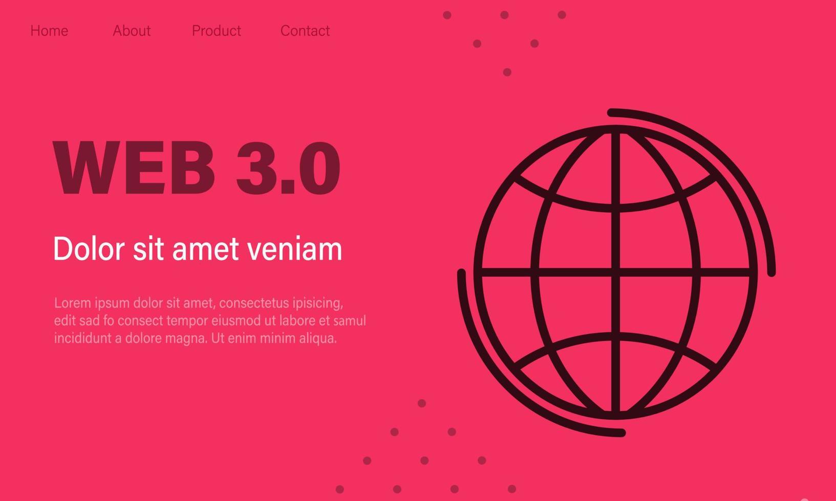 webb 3.0 typografi och webb baner med Färg av år vektor
