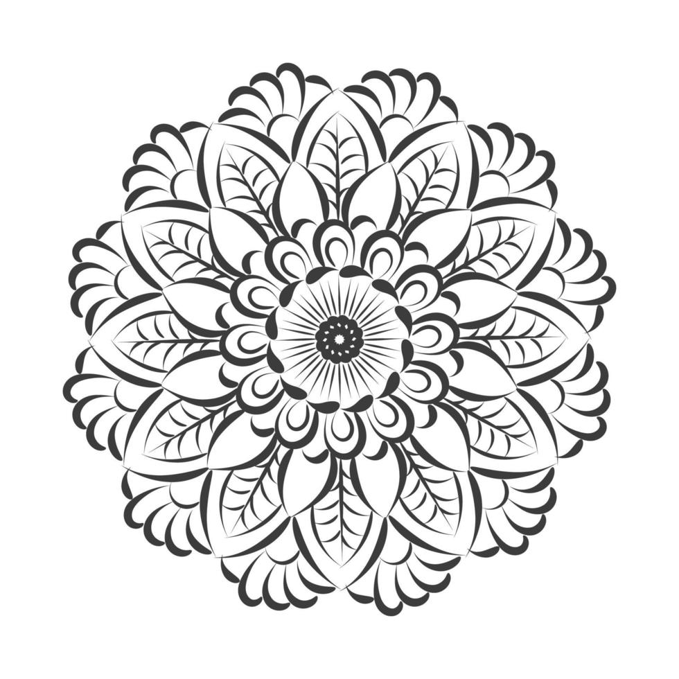 mandala konstdesign i cirkel. enkel mandala design blommig mandala konst vacker mandala konstverk vektor