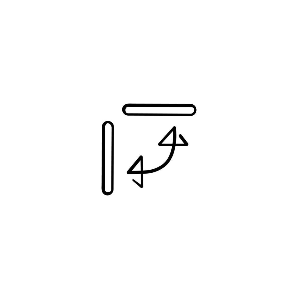 schwingen Luft Conditioner Linie Stil Symbol Design vektor