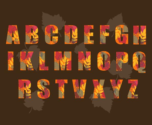 Herbst Alphabet Vektor