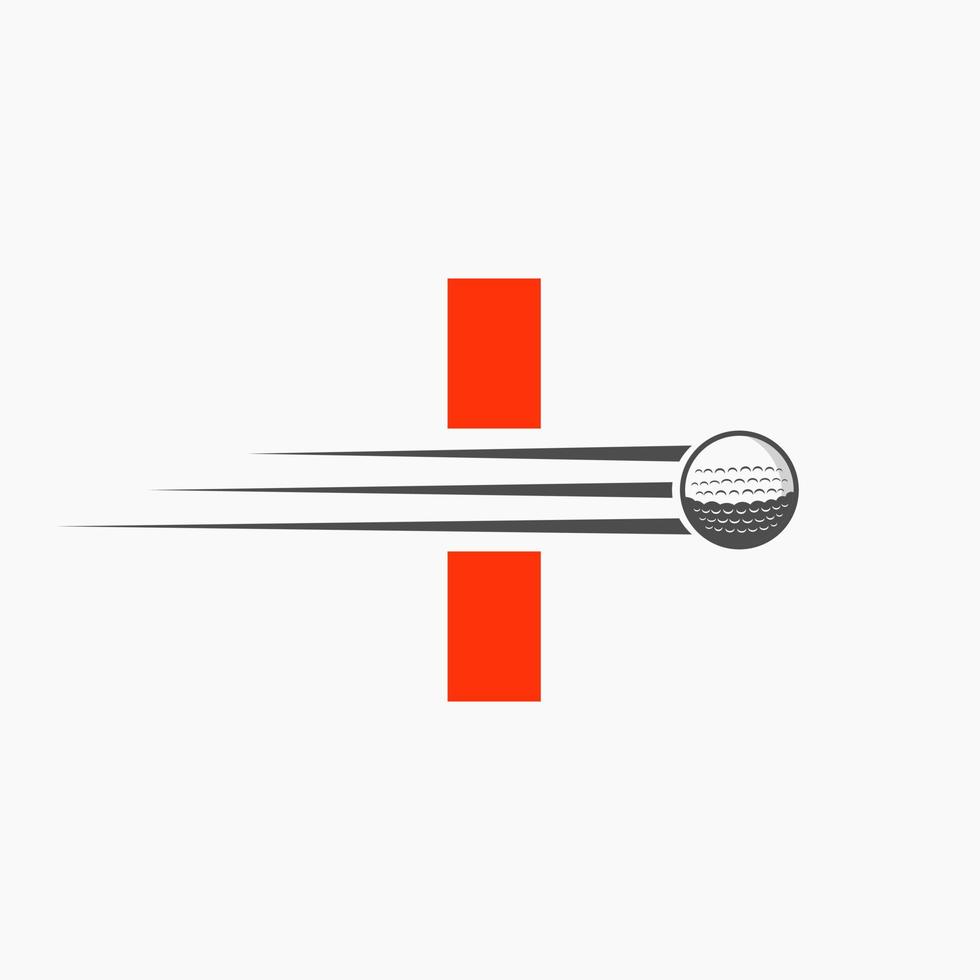 brev jag golf logotyp design. första hockey sport akademi tecken, klubb symbol vektor