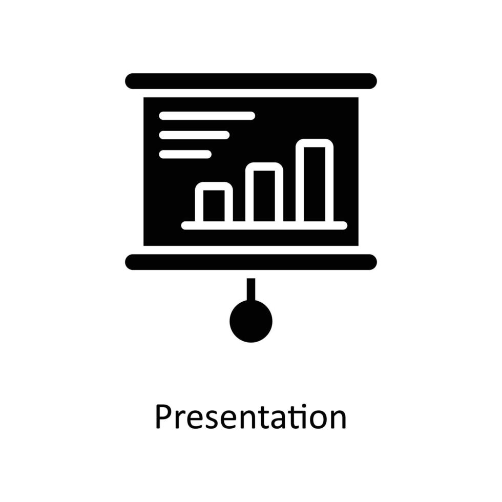 Präsentation Vektor solide Symbole. einfach Lager Illustration Lager