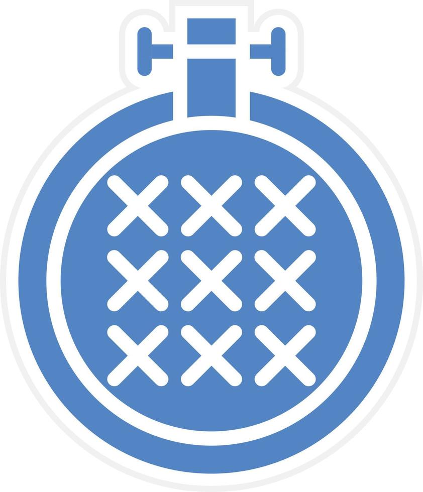 Kreuz Stich Vektor Symbol Design