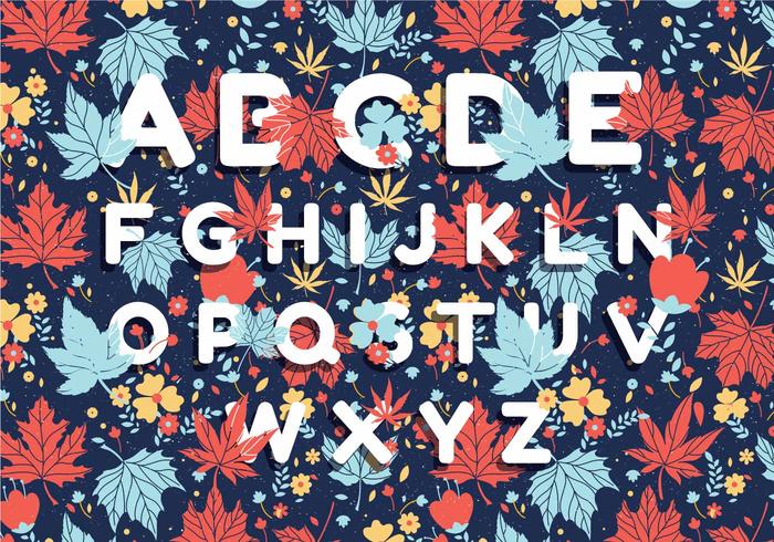 Herbst Alphabet Muster Design Vektor