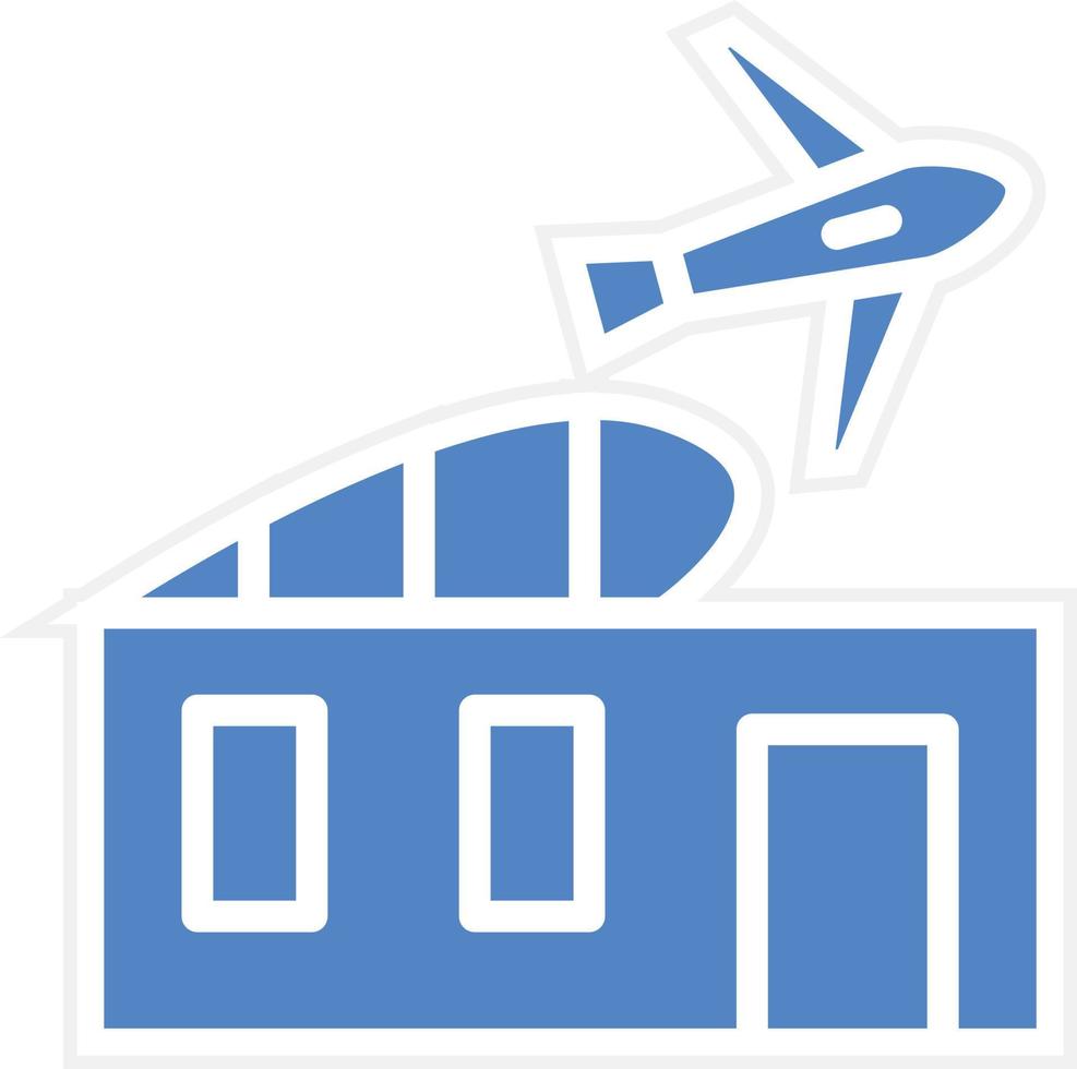 flygplats byggnad vektor ikon design
