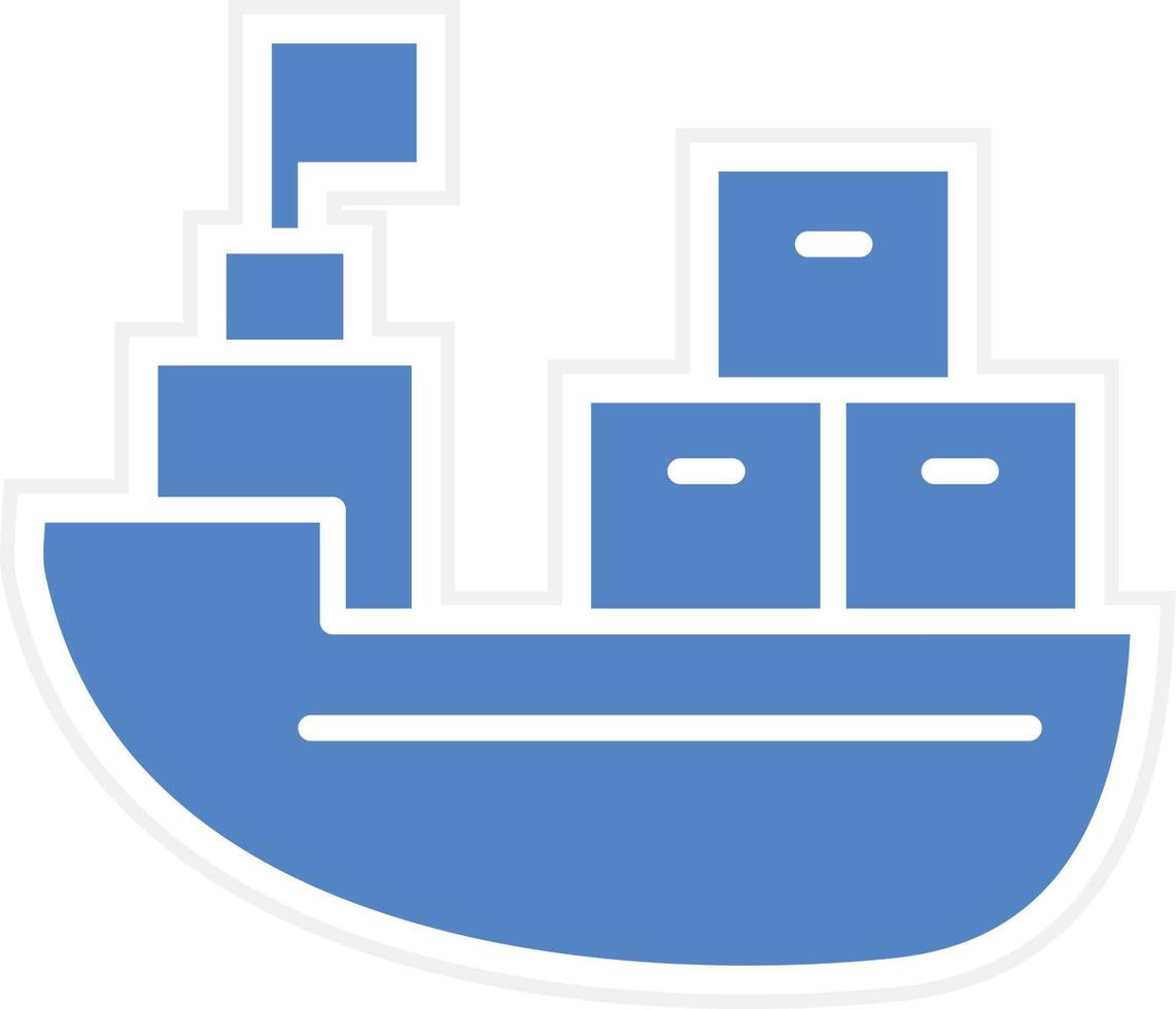 Frachtboot-Vektor-Icon-Design vektor