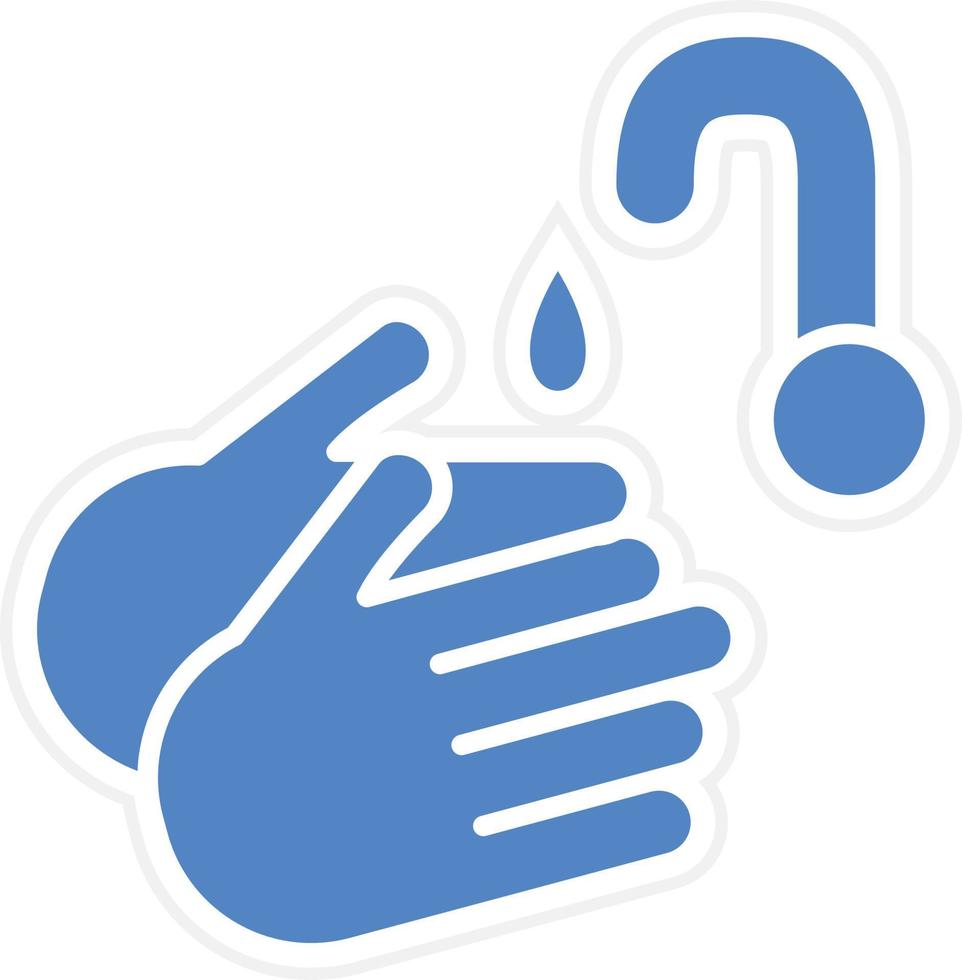 Waschen der Hände Vektor-Icon-Design vektor