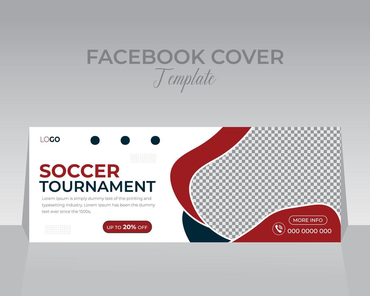 Sport Facebook Startseite Vorlage Design vektor