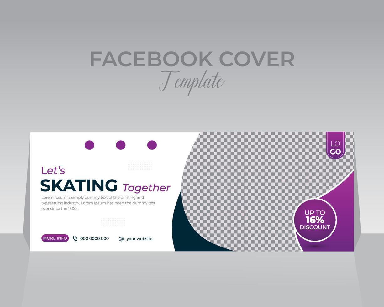 sporter Facebook omslag mall design vektor