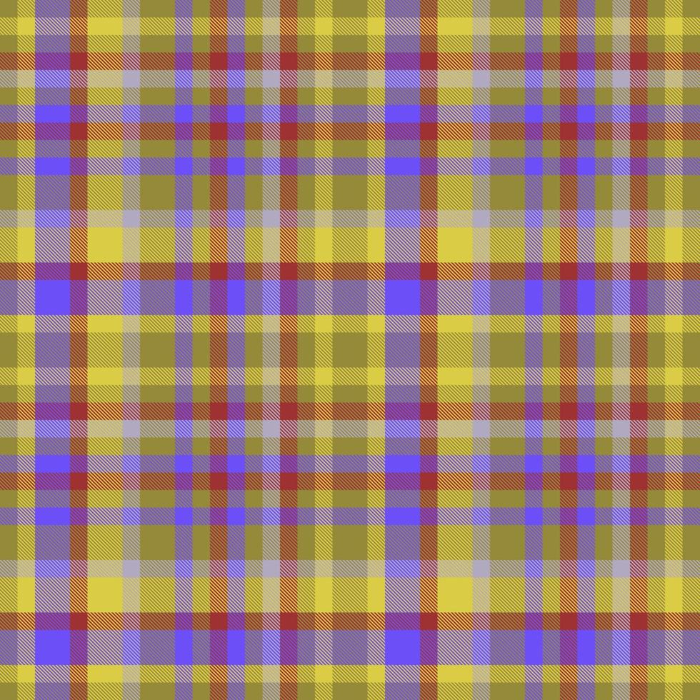 textur kolla upp vektor. pläd sömlös tyg. mönster tartan textil- bakgrund. vektor