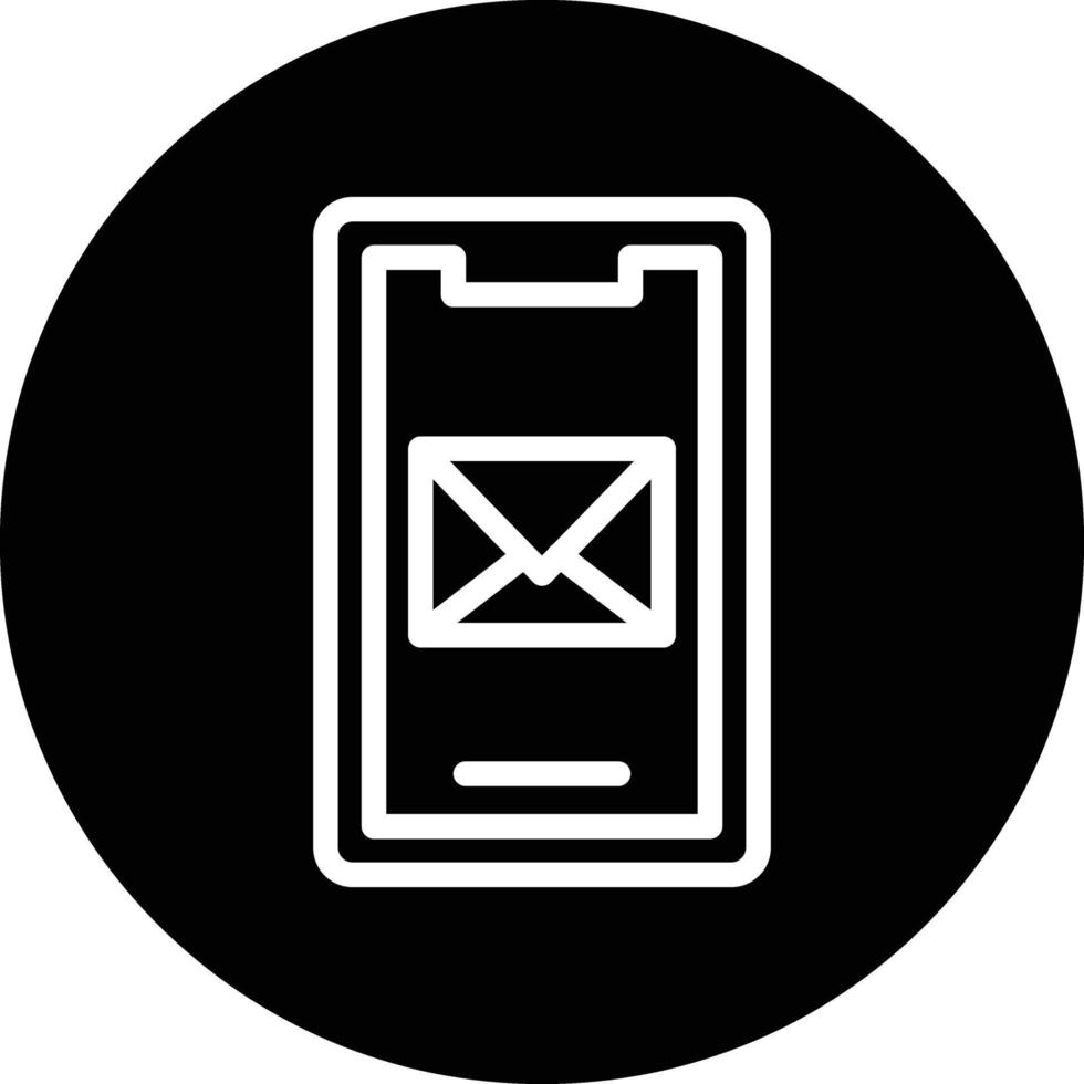 Handy, Mobiltelefon Mail Vektor Symbol Design