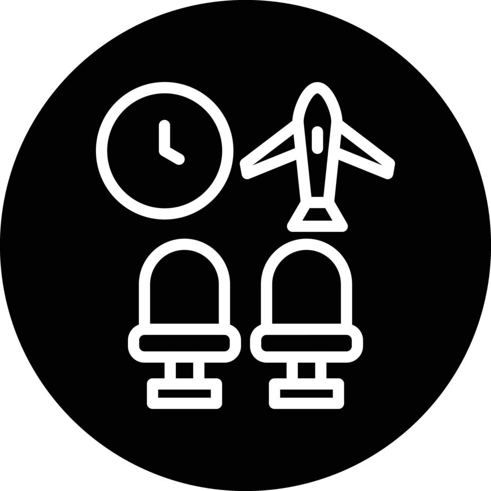 Flughafen warten Zimmer Vektor Symbol Design