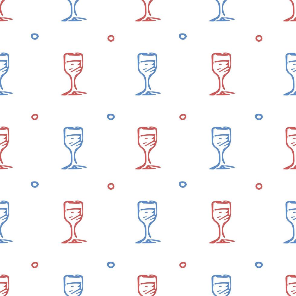 sömlös vin mönster. vektor klotter illustration med vin. mönster med vin