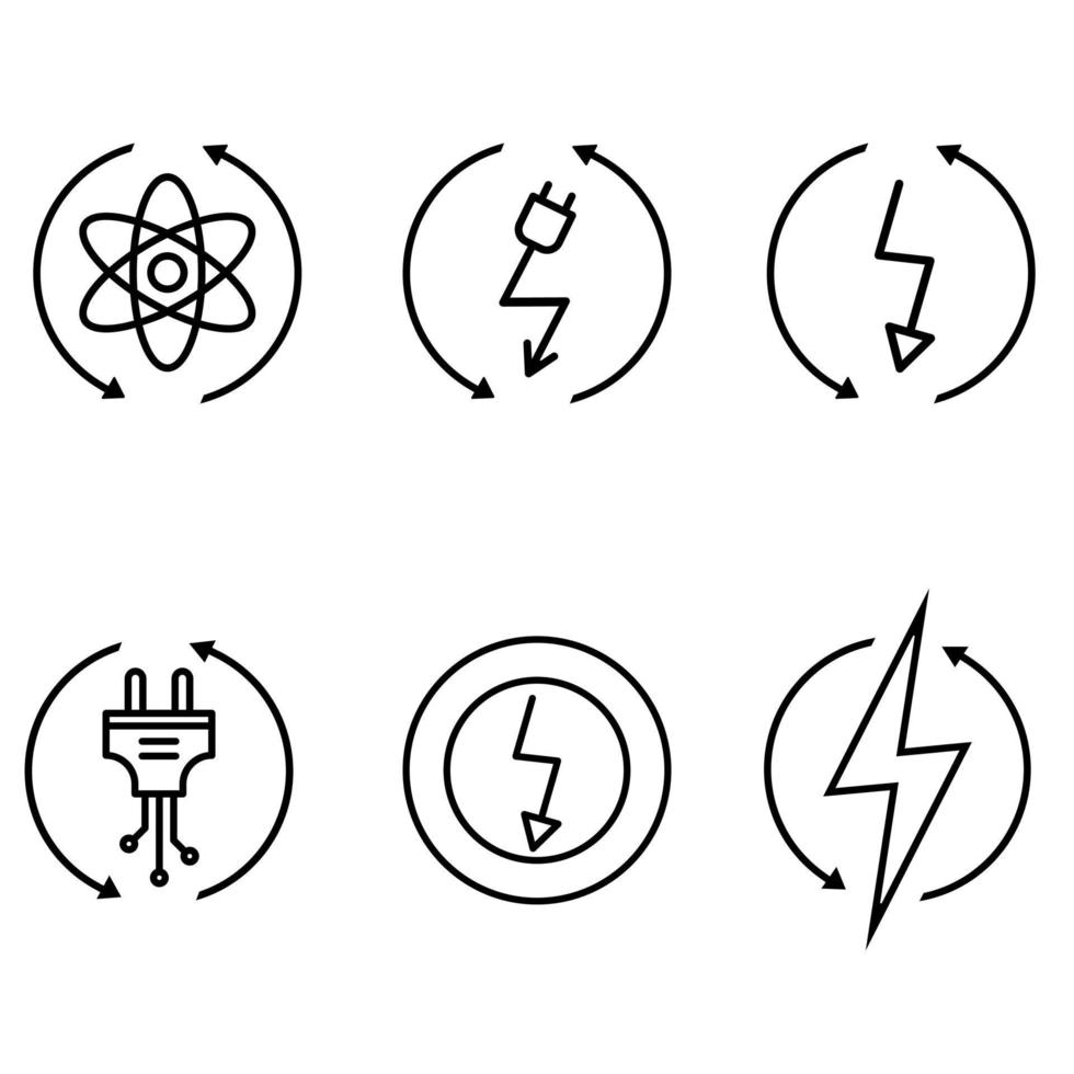 förnybar energi vektor ikon. grön energi illustration tecken eller symbol.