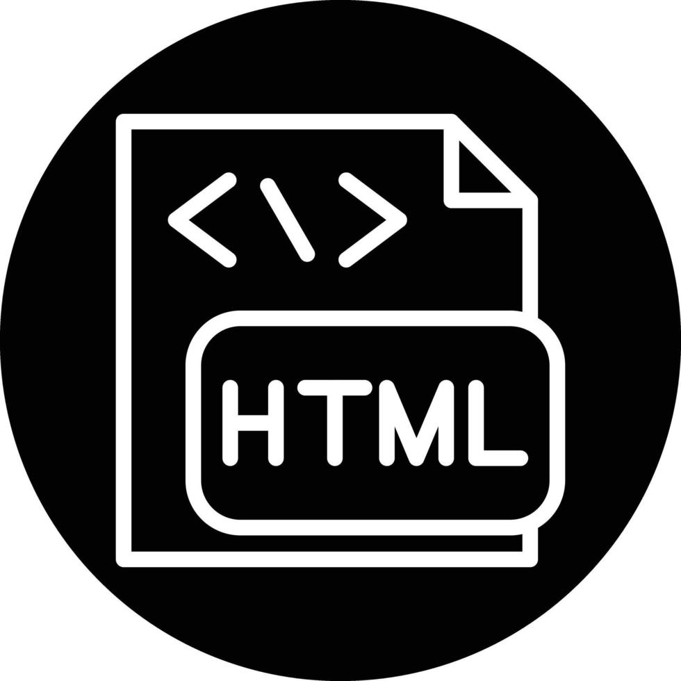 HTML-Datei-Vektor-Icon-Design vektor