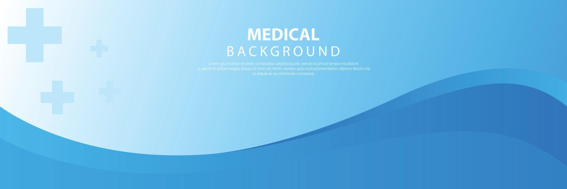 Blau Gradient medizinisch Pflege Banner vektor