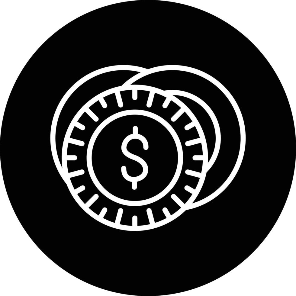 Münzen-Vektor-Icon-Design vektor