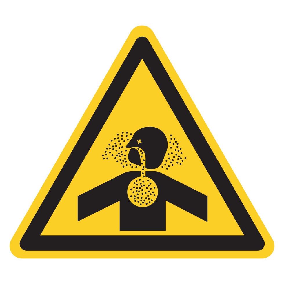 Erstickungssymbolzeichen für giftige Gase, Vektorillustration, Isolat auf weißem Hintergrundetikett .eps10 vektor